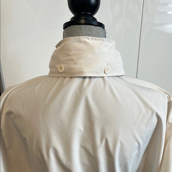 MARLA WYNN Oversized Cream Poncho Hooded Windbreaker Women's Jacket Cape, Size S - Picture 10 of 13